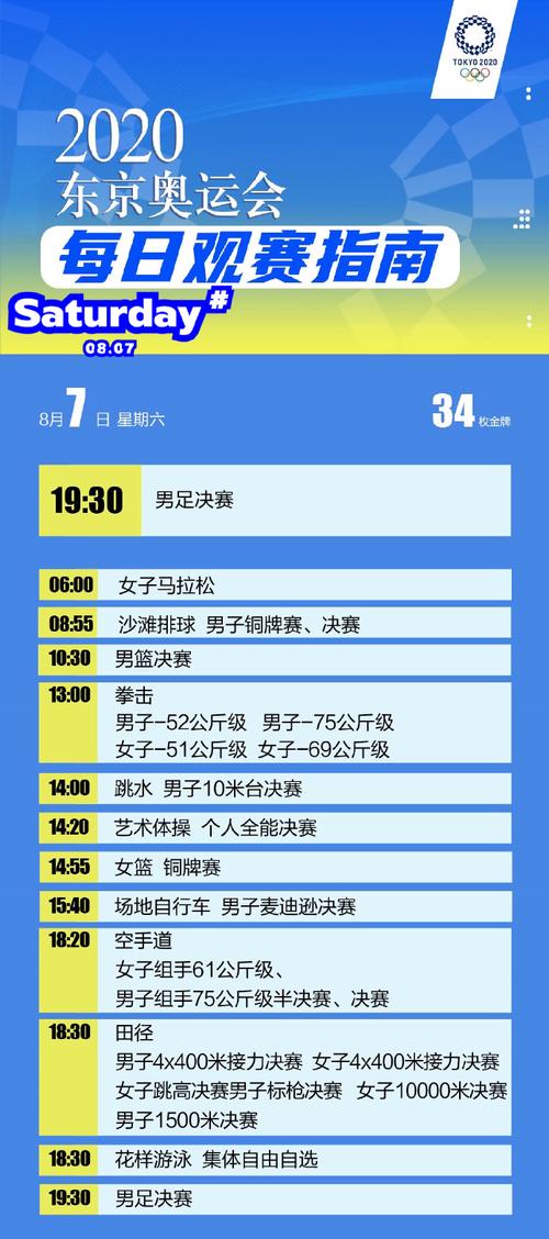 奥运会今日赛程表8月7号,奥运会今日赛事预告