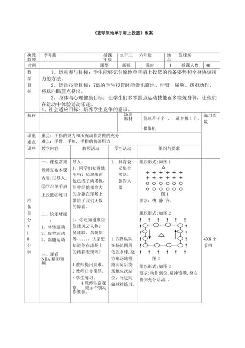 投篮详细姿势教学教案设计,篮球投篮标准姿势教案