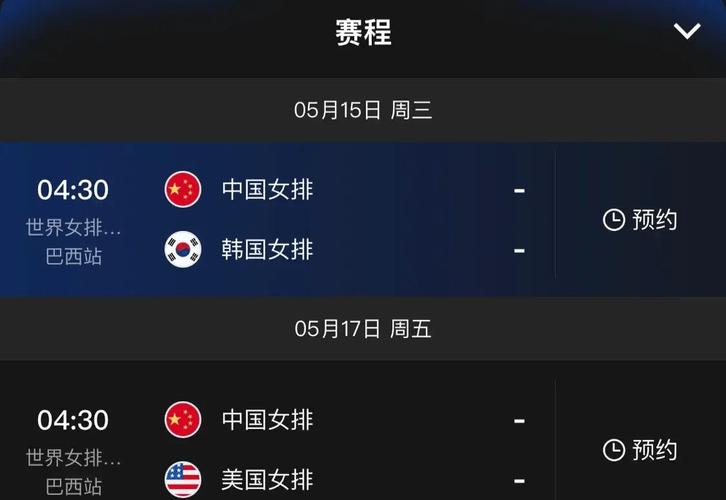 美国女排预选赛赛程表最新,美国女排预选赛赛程表最新比分